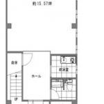北堀江の店舗事務所です。(間取)